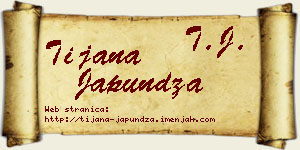 Tijana Japundža vizit kartica